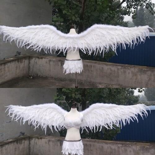 High quality luxury white angel wings Cosplay Game props wedding Grand Event bar Decorations photography props Pure handmade