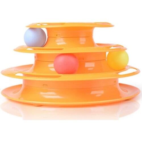Funny Toy For Pet Cat Dog Crazy Ball Disk Interactive Toy Amusement Plate Trilaminar -25
