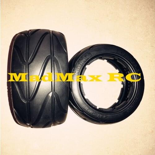 MADMAX rear tire tyre slick for baja 5b HPI KM Rovan 1/5 rc car racing 2pcs