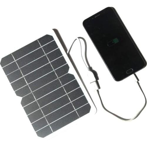 BUHESHUI 5W 5BV Solar Panel Charger For Mobile Power Bank Polycrystalline Solar Cell Solar Panel USB Charger 10pcs/ot