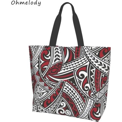 Polynesian Hawaii Style Womens Beach Bags Large Foldable Travelling Totes Bag Shoulder Handbags Ladies Shopping Totes