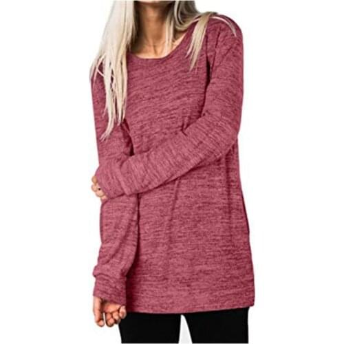 Women Casual Sweatshirts Autumn Long Sleeve Shirts Oversized With Pocket Ladies Vent Fashion Top