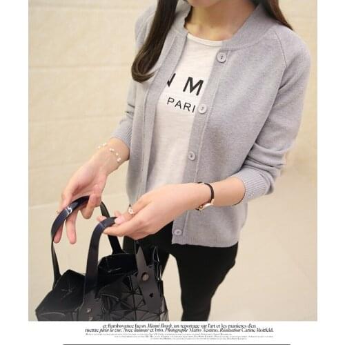 New spring summe 2018 female knit cardigan sweater coat short female a little shawl knitted jacket female yellow green