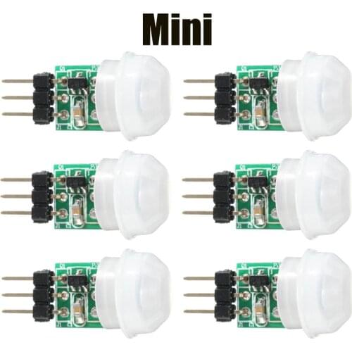 Mini 1/2 / 3Pcs DC 2.7-12V 5Pcs Mini IR Pyroelectric Infrared PIR Motion Sensor Human Automatic Detector Module AM312 Sensor