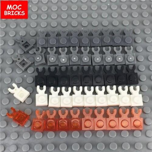 100pcs/lot MOC Bricks Plate Modified 1 x 1 with Clip Vertical - Undetermined Type fit with 4085 Building Blocks Toys kids gifts