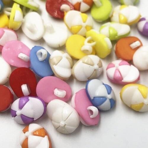100pcs fashion mix colors cute hat sewing Baby/Kids Sweing Backhole buttons PT68