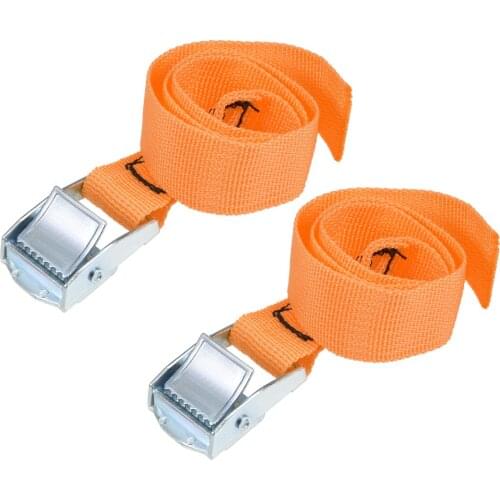 2 Pcs 0.5M x 25mm Lashing Strap Cargo Tie Down Straps w Cam Lock Buckle 250Kg Work Load
