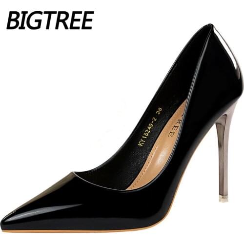 2021 Woman Pumps Patent Leather Super High Heels Black Blue Gold Sliver Red Heels Stiletto Wedding Shoes Party Shoes Size 42 43