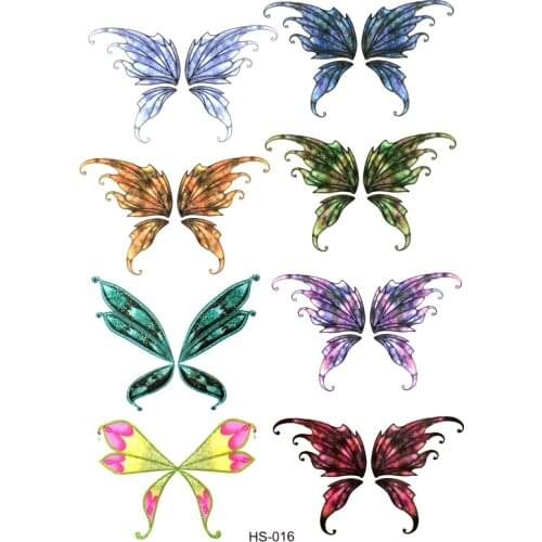 3pcs Beauty Butterfly Waterproof Temporary Tattoos Men Gold Power Fake tattoo Flash Powder Tattoo animal temporary Body Art