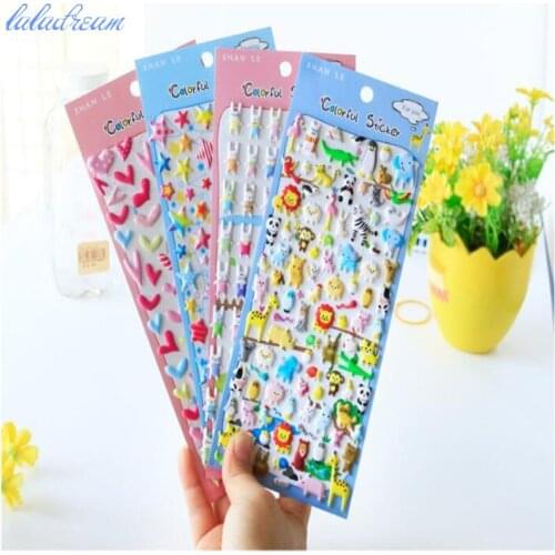 4pcs/lot Kawaii Funny Stickers Rabbit Paper Sticker Kids Animals Small Sticker for Children Diary Decor Cartoon Sticker