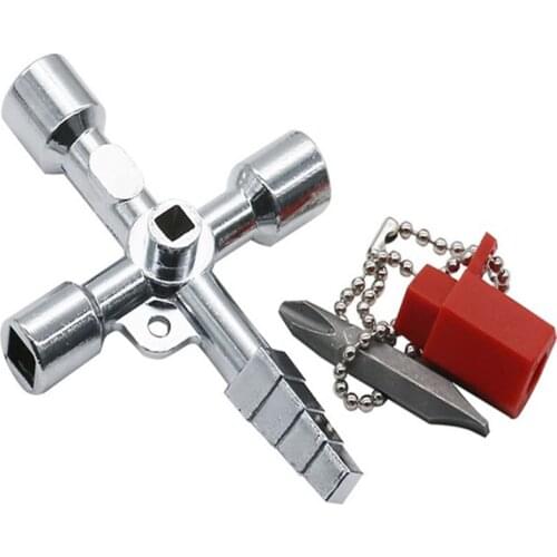 Blue 4 In 1 Cross Switch Key Wrench With Accessories Universal Triangle Train Electrical Cupboard Box Elevator Cabinet