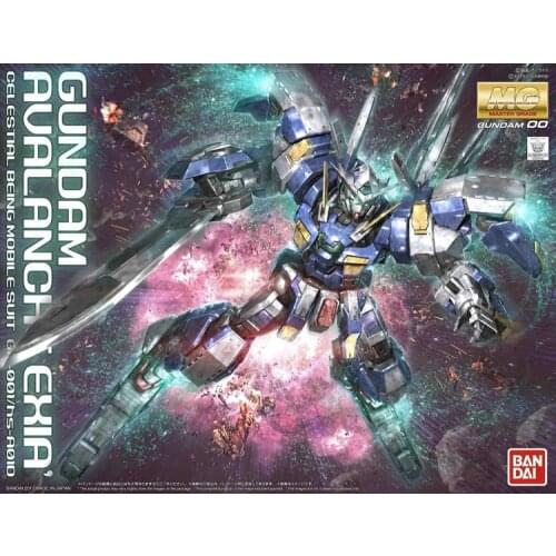 BANDAI gundam MG 1/100 GN-001 Avalanche Exia model kids assembled Robot Anime action figure toys