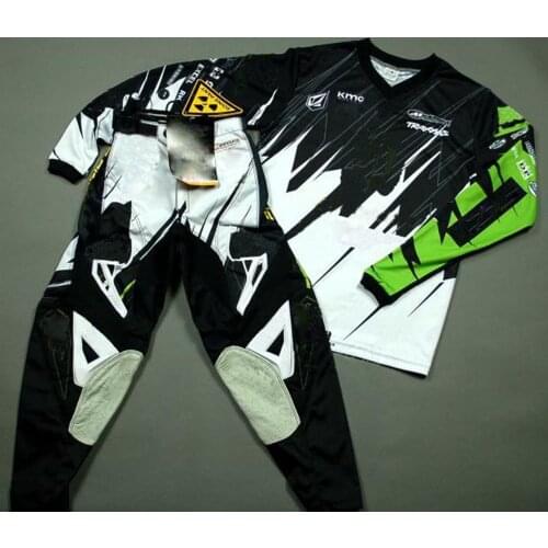 Kids Youth Cross-Country Racing MX DH MTB Suit Kit Special Motorcycle Motocross Suit Cowhide Jersey pants Combination