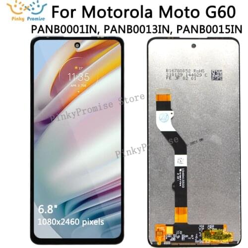 6.8'' Original For Motorola Moto G60 LCD Display And Touch Screen Assembly For Motorola G60 LCD PANB0001IN, PANB0013IN display