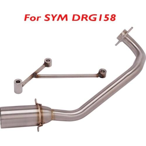 For SYM DRG158 Motorcycle Exhaust System Connection Middle Mid Link Pipe Slip on DRG158 Motos