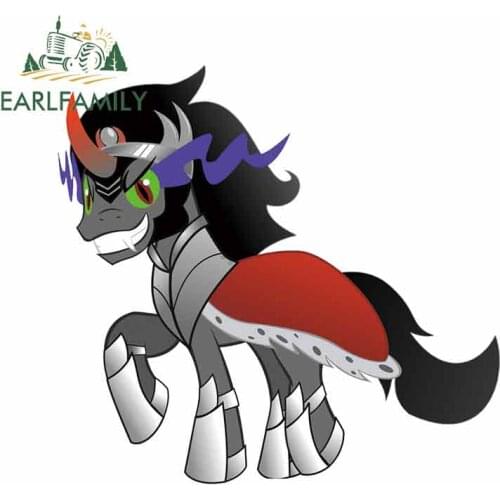 EARLFAMILY 13cm x 12.4cm for King Sombra Pony Personality Creative VAN Stickers Vinyl Car Sticker Fashion Vinyl Decal Decoration