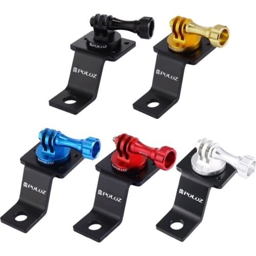 PULUZ Aluminum Alloy Motorcycle Fixed Holder Mount with Tripod Adapter & Screw for GoPro NEW HERO /HERO6 /5 Session /4 Session