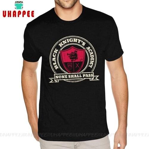 DIY Black Knight Tis But A Scratch Monty Python Tee Shirts Short Sleeve Cotton Boy Plus Size Black T-shirt