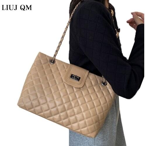 LIUJ QM Womens Large-capacity Bags Womens Bags 2021 New Trendy Fashion All-match Chain Shoulder Messenger Bag Net Red Tote Bag