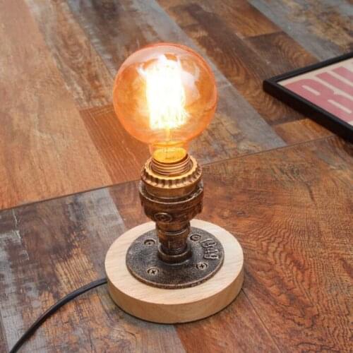 Loft American antique industrial wind Bar table light Cafe personalized creative led plumbing bedroom bedside light LU8141350