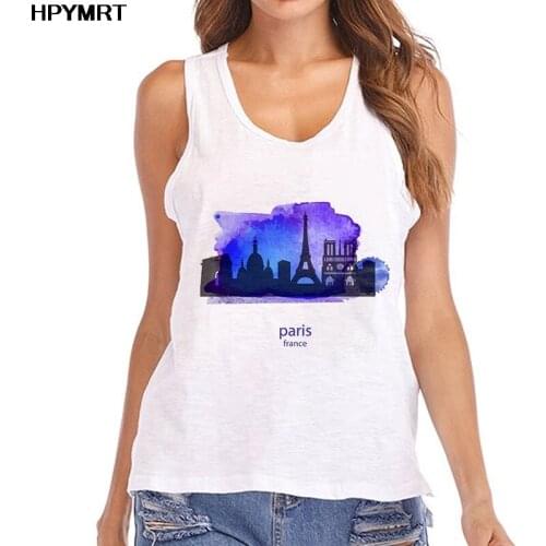 New Summer Aesthetics Paris Graphics Tank Tops Women Sleeveless Tee Lady Top Fashion Casual Ladies Harajuku Female Vest Clothes
