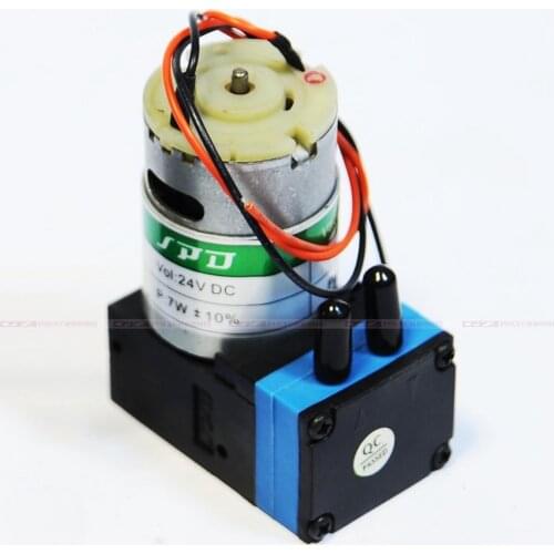 Solvent Liquid Motor Diaphragm Pump Micro Vacuum Pump 24V DC 80-110kpa 7W Ink Pump 450-550ml for Format Inkjet