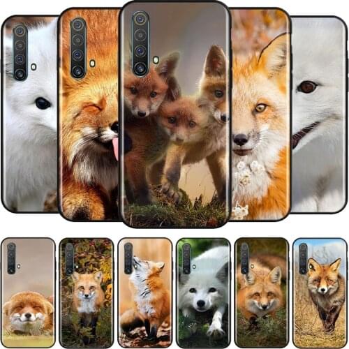 Smart And Lovely Fox Silicone Cover For Realme V15 X50 X7 X3 Superzoom Q2 C11 C3 7i 6i 6s 6 Global Pro 5G Phone Case