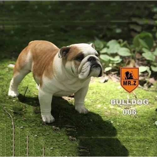 Mr.Z 1/4 Simulation Animal dog Bulldog Models Toy Gift Model For Action Figure Scene Car Decoration Accessories indoor Ornaments