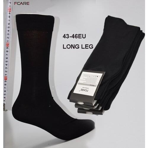 Fcare 8PCS=4 pairs 43,44,45,46 long leg business socks calcetines men cotton crew dress wedding black socks calcetas hombre