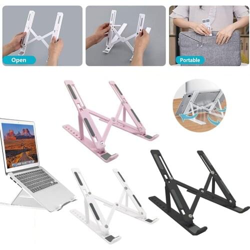 Portable Laptop Stand Foldable Support Base Notebook Stand For Macbook Pro Lapdesk PC Computer Laptop Holder Cooling Pad Riser