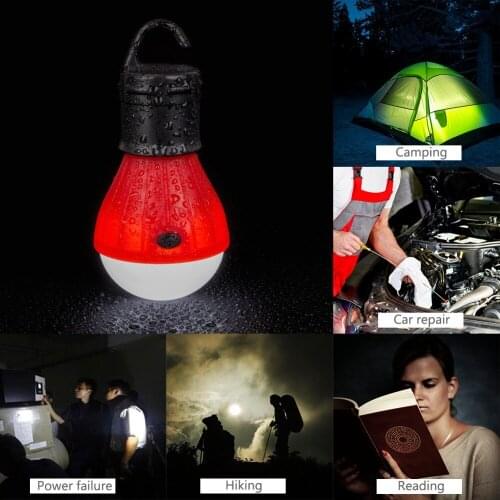 10Pcs Portable Lantern Tent Light LED Bulb Emergency Lamp Waterproof Hanging Hook Flashlight For Camping Outdoor