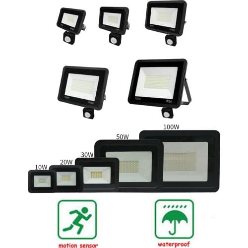 FloodLight Reflector Spotlight Exterior Reflector Waterproof Buitenlamp Outdoor Lamp Motion Sensor Detector Wall Light Path Gara