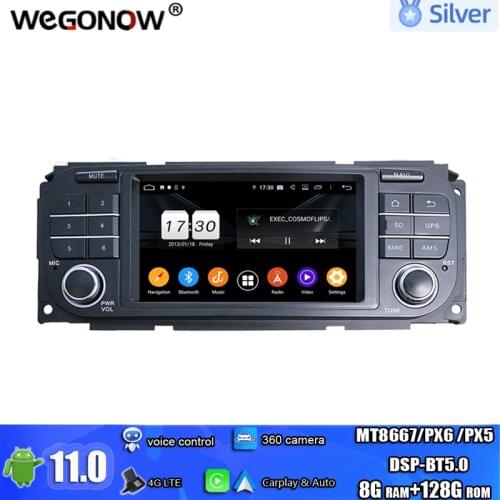 PX6 DSP Android 10.0 64GB ROM 4GB Wifi BT5.0 RDS RADIO GPS map For Jeep Grand Cherokee Wrangler Chrysler Avenger Dakota Dura