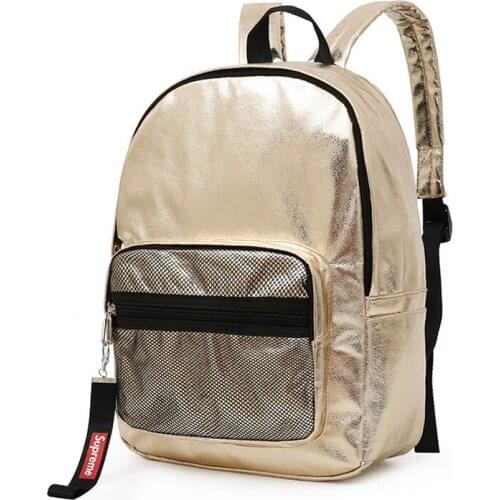 Backpack New Pu Women Student Casual School Bag Fashion Unisex Travel Backpack Laptop Men School Bag High Quality Girl Boy Bag