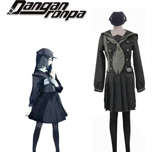 Danganronpa V3: Killing Harmony Saihara shuichi super detective Female uniform sailor dress halloween Outift Custom + Hat