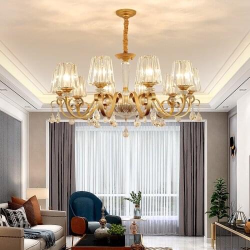 Modern Crystal Chandelier Lighting Lustres De Cristal Chandeliers Ceiling Gold LED For Living Room Bedroom Kitchen Fixture Light