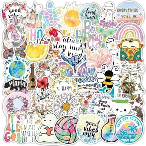 10/30/50 PCS Aesthetic Non-infringement Cartoon Graffiti Laptop Luggage Skateboard Guitar Waterproof Stickers Wholesale