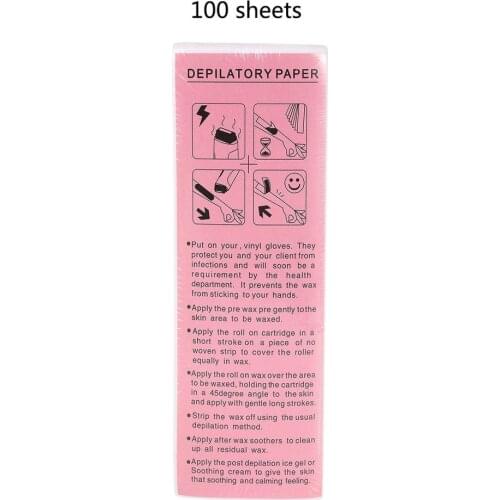 100Pcs Professional Hair Removal Waxing Strips Non-woven Fabric Waxing Papers Depilatory Beauty Tool For Leg Hairs Removal
