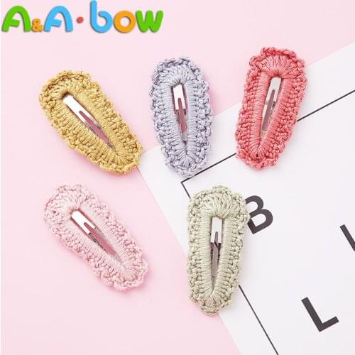 2pcs Cable Braid Solid Snap Hair Clips for Hair Clip,Nylon Hollow-out BB Hairpin Barrettes Baby Headwear,Girl Styling Accessorie