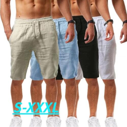 2021 Summer New Style Mens Casual Sports Cotton and Linen Comfortable Fashion Shorts Jogging Pants S-4XL Beach Shorts