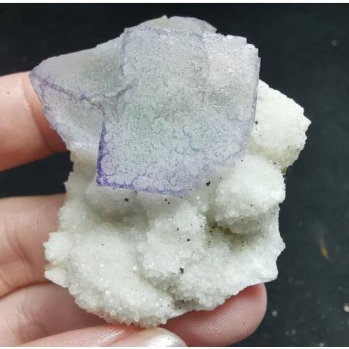 31.4gNatural purple edge fluorite and quartz minerals teaching specimen healing energy QUARTZ GEM furniture decoration collectio