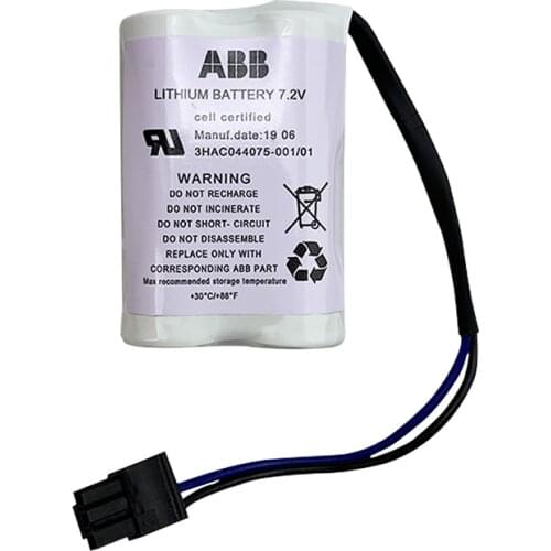 3HAC044075-001/01 SMB Battery for ABB Robot CPU ABBTA521 ABB3HAC16831-1 7.2V Lithium Battery