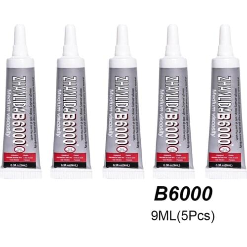 5Pcs 9ML B6000 Glue Epoxy Super Touch Screen e8000 Adhesive Leather Glass Plastic Jewelry e6000 Mobile Phone Acrylic Craft LCD