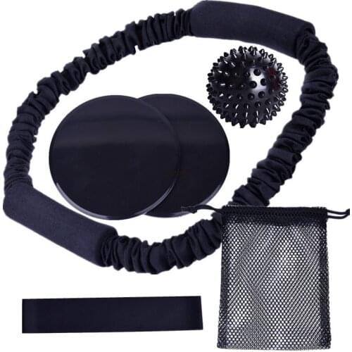 6PCS Yoga Fitness O-Ring Tensioner Set Latex Ball Stretch Storage Indoor Fitness Yoga Exercise Equipment