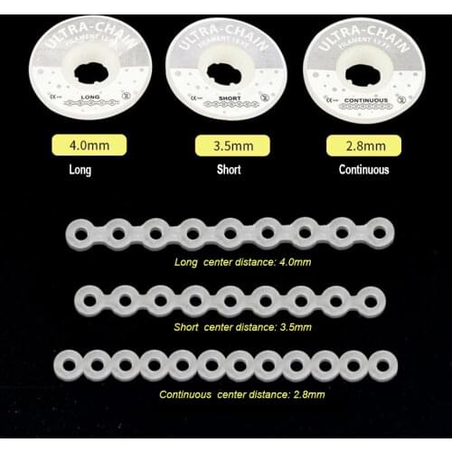 Dental Orthodontics Rotate Design Teeth Correct Rubber Band Spool Elastic Heat-curing Ultra Continuous Chains For Tooth Traction