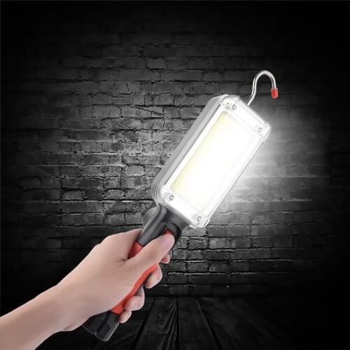 Anjoet Flashlight Torch USB Rechargeable COB Work Light with Magnet Hook Camping Tents Work Maintenance Lantern LED Torch 18650