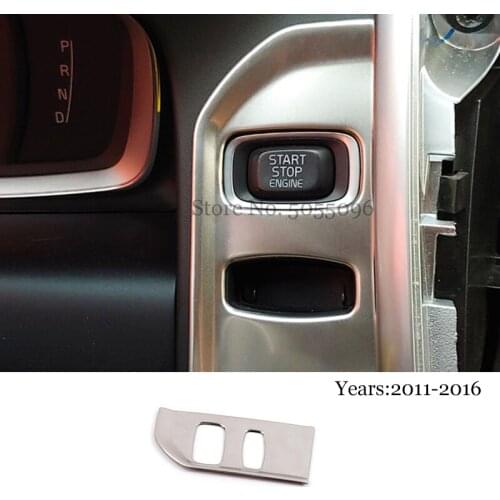 For Volvo XC60 2011-2016 Auto Accessories Stainless Steel Key Start System Ignition Igniter Ring Cover Trim Sticker Car Styling
