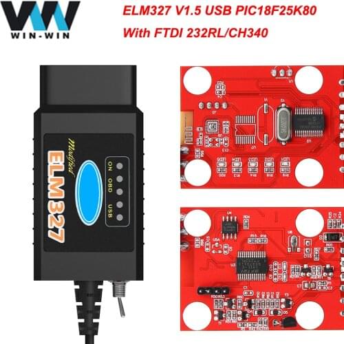 ELM327 V1.5 USB CH340 FORScan For Ford For Mazda obd obd2 HS-CAN + MS-CAN Switch Car Diagnostic Scanner ELM 327 V 1 5 Auto Tool