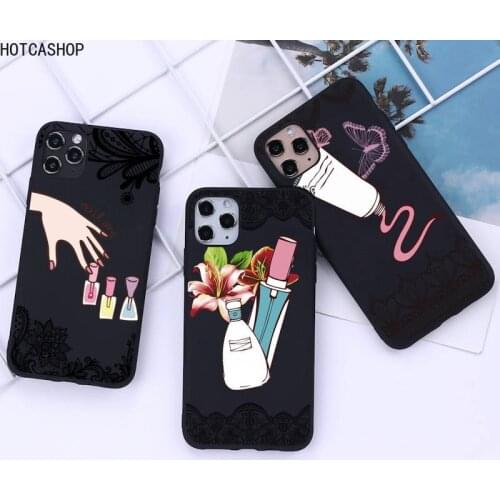Sexy lace perfume cosmetics Phone Case for iphone 12 pro max mini 11 pro XS MAX 8 7 6 6S Plus X 5S SE 2020 XR case