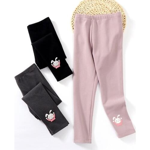 Kids Girls Leggings Spring Autumn New Fashion Cartoon Rabbit Pattern Long Tight Pants for Children